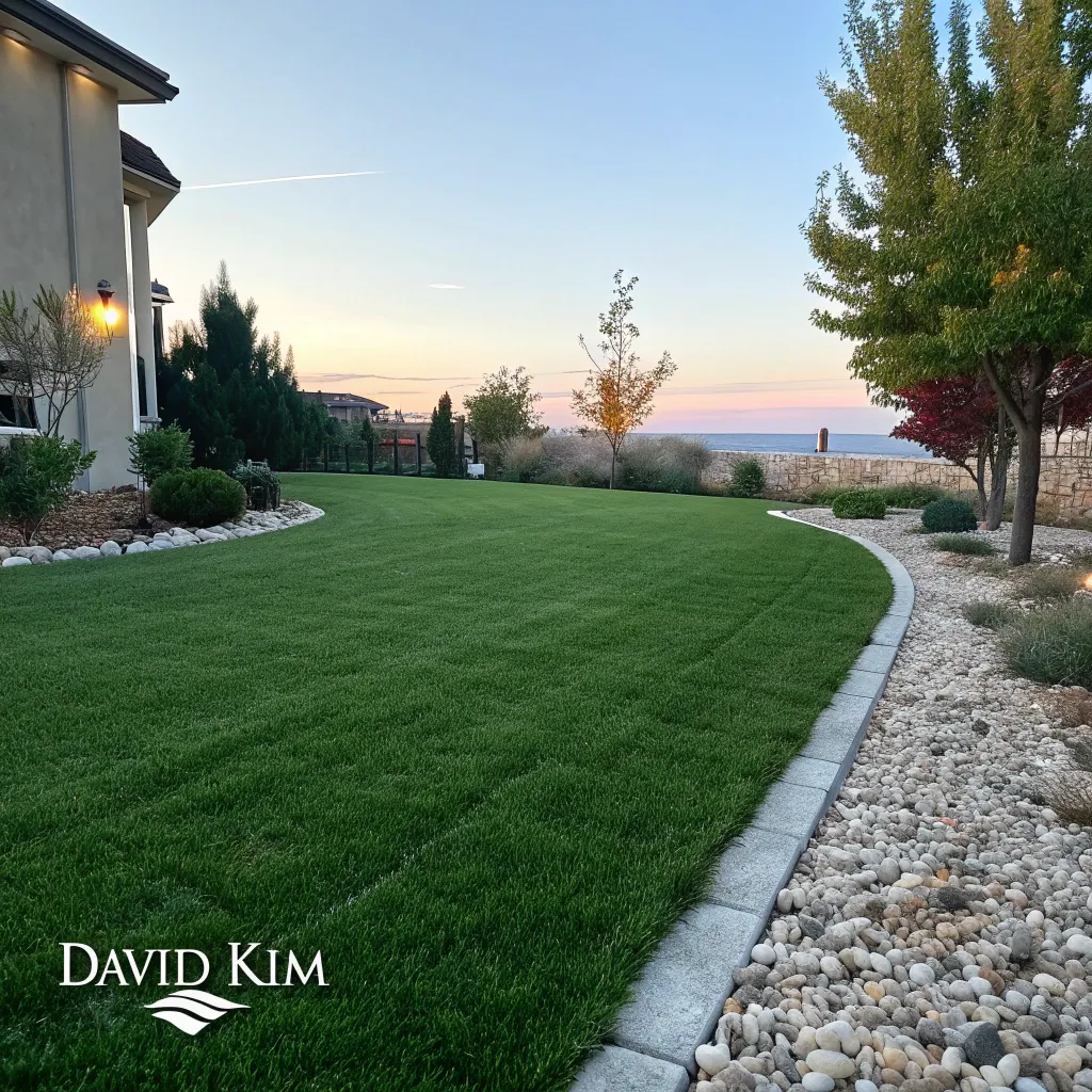 Well-maintained lawn by David Kim
