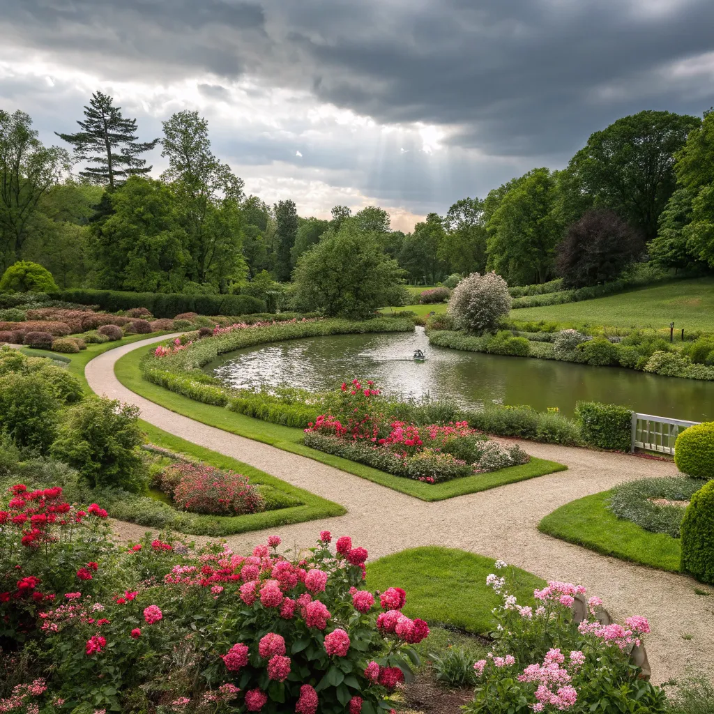 Beautiful landscaped garden