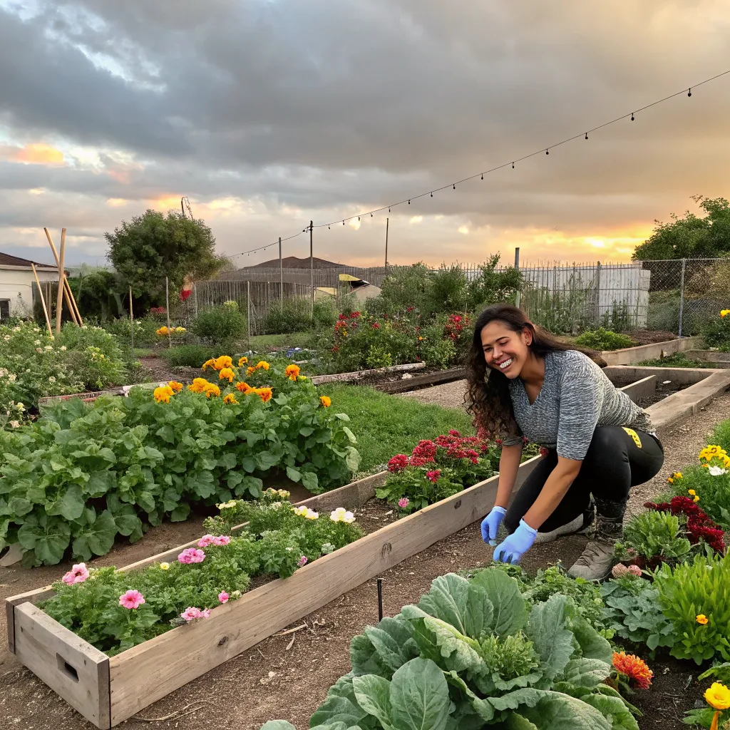Sophia Martinez's flourishing backyard garden